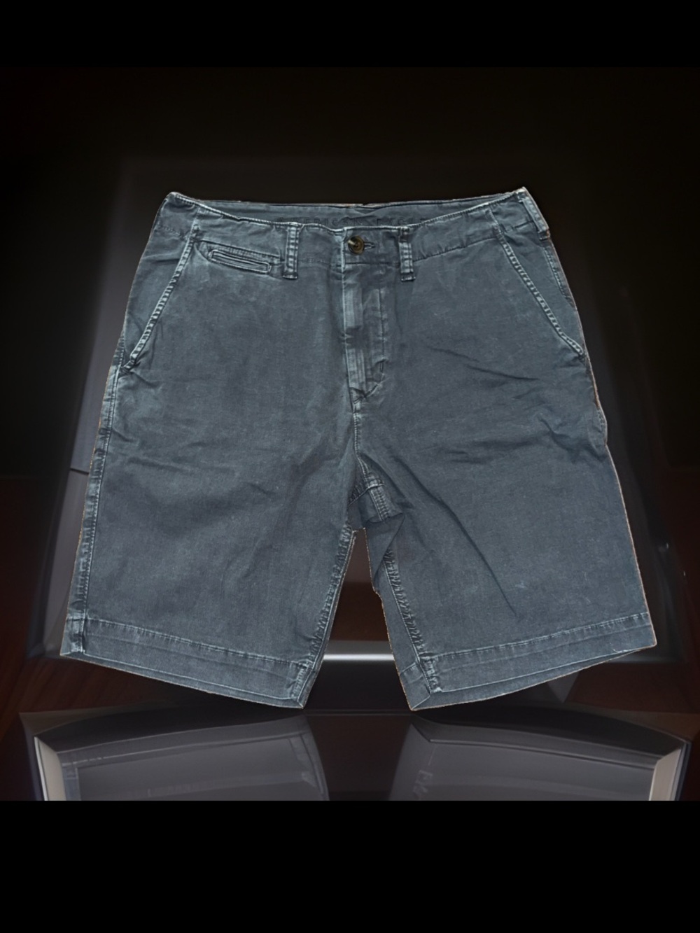 AE Outfitters Men's Slate Blue Flat-Front Next Level Flex Classic Chino Shorts